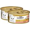 Gourmet Gold Mousse confezione doppia salmone e tonno per gatto 48 x 85 g