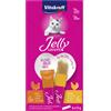 Vitakraft Jelly Lovers con pollo e tacchino snack per gatto (6 x 15 g) 1 confezione