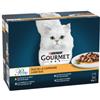 Gourmet Purina Gourmet Perle Duetti con carne cibo umido per gatti 8 scatole (96 x 85 g)
