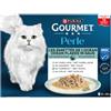 Gourmet Purina Gourmet Perle Ocean Flakes in salsa cibo umido per gatti 1 scatola (12 x 85 g)