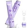 XkuiHF Rasoio Elettrico Donna, 2 in 1 Rasoio Donna Inguine,Rasoio Elettrico Corpo Donna, nna Viso Bikini Corpo Tagliapeli corporeo per donna Epilatore per zona Bikini-Trimmer Impermeabile (Viola)