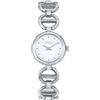 Breil, Collezione Camelia, Orologio Donna Solo Tempo in Acciaio, Bracciale Gioiello con Cristalli, Quadrante Bianco con Indici Sferici, Lunghezza Regolabile fino a 25 mm