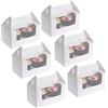 Coolty 50 Pezzi Scatole per Cupcake 2 Fori Scatole per Torte Scatola di Imballaggio in Carta per Dessert Muffin Pasticcini Macarons Torte Regali DIY (White-2 Hole)