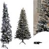 Wisdom Albero di Natale a metà luminoso 180 gradi 1,80 metri innevato 140 Led Bianco Caldo Wisdom