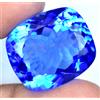 32.05 CT Naturale Raro Brillante Blu Tanzanite Cuscino Certificato Loose Gemma