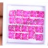 20 Pezzi Naturale Mogok Rosa Rubino Quadrato 5.80 MM Certificato Perfetto Loose