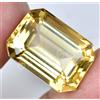 Naturale Giallo Citrino 20.70 KT Smeraldo Fantastico Certificato Loose Gemma