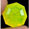 Naturale Neon Giallo Opale 25.75 KT Ottagono Certificato Non Trattato Loose