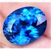 20.15 CT Naturale London Topazio Blu Ovale Certificato Loose Gemma