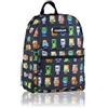 MINECRAFT Teen Backpack Multi Character, 31 x 30 x 5 cm, nero/verde, 31 x 30 x 5 cm, moderno