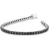 ALFIERI & ST. JOHN Bracciale tennis Alfieri & St John collezione Mirror in oro bianco con punte brunite e diamanti neri ct. 4,20. Lunghezza 17 cm