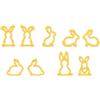 Nellie's Choice Conigli-2,6 x 3,2 cm Fustelle-per Creare Biglietti, Natale, Scrapbooking, Fai da Te, DIY, Giallo, 26x32mm