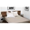 HOME LINGE PASSION Lenzuolo con angoli, 100% cotone, 57 fili/cm², dimensioni 90 x 190 cm, beige - berretto 30 cm, trama fitta, morbido, traspirante, lavabile