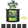 iPower Borsa da coltivazione in tessuto per vaso di ventilazione, nero, 10 litri