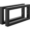 HOLZBRINK Supporti per mensole in metallo 30x15 cm HLA-A (2 pz) | Reggimensole da muro, staffe per mensole lavabo da appoggio, o soggiorno | Colore: Nero
