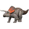 Jurassic World Mattel jurassic world la rinascita - zuniceratopo attacco fatale, dinoasuro snodato con azione a colpo singolo inclusa, design ispirato al film