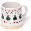 PUCKATOR Tazza natalizia in grès porcellanato - albero di natale