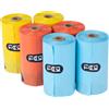 TIAKI Sacchetti colorati per cani - 6 rotoli da 20 sacchetti
