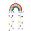 Shiwaki Arcobaleno Decorazione da Parete macramè Appeso, Tessuto macramè Decorativo per Camera, Carino Decorazione da Parete Adatto per Ornamenti Festival Regali (Rosa)