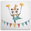 A.S. Création WTD DD129380 - Stampa su tela per cameretta dei bambini, motivo: circo, 40 x 40 cm, multicolore