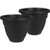 The HC Companies Fioriere, nero, 25,4 cm (confezione da 2)