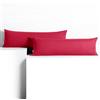 DecoKing Set di 2 federe 20 x 120 * 2 cm, jersey 100% cotone pettinato, chiusura a cerniera Rosa Amber