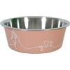 Zolux ciotola antiscivolo inox love dog rosa 1,2L