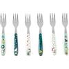 Excelsa Peanuts Shiny and Bright Forchettine da Dolce, Acciaio Inox, Decorazione Natalizia, Set 6 Pezzi, 15 cm