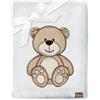 Be Mammy Coperta calda per bambini con peluche regalo per bambino con motivi 3D (Grigio Chiaro - Orso)