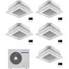 Samsung CONDIZIONATORE SAMSUNG PENTA SPLIT CASSETTA A 4 VIE MINI WINDFREE 9000+9000+12000+12000+18000 BTU INVERTER AJ100TXJ5KG/EU A++