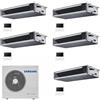 Samsung CONDIZIONATORE SAMSUNG PENTA SPLIT CANALIZZABILE 9000+9000+12000+12000+18000 BTU INVERTER AJ100TXJ5KG/EU A++