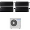 Samsung CONDIZIONATORE SAMSUNG QUADRI SPLIT WINDFREE BLACK 9000+9000+9000+9000 BTU WIFI INVERTER AJ100TXJ5KG/EU A++
