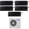 Samsung CONDIZIONATORE SAMSUNG PENTA SPLIT WINDFREE BLACK 7000+7000+7000+7000+12000 BTU WIFI INVERTER AJ100TXJ5KG/EU A++