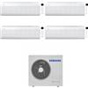 Samsung CONDIZIONATORE SAMSUNG QUADRI SPLIT WINDFREE ELITE S2 7000+7000+7000+12000 BTU WIFI INVERTER AJ100TXJ5KG/EU A++