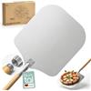 Blumtal Pala per pizza con ampia superficie e manico rimovibile in legno, 30,5 cm x 30,5 cm, in alluminio, 85 cm