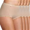 Sloggi Basic+ Maxi 4p, Slip Donna, Bianco (White), 58