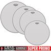 Remo PELLE REMO AMBASSADOR COATED SABBIATA SET PELLI 10" 12" 14" 16" BATTERIA