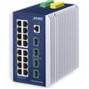 PLANET Switch di rete PLANET IP30 Industrial L3 16-Port Gestito Gigabit Ethernet (10/100/1000) Alluminio, Blu [IGS-6325-16T4X]