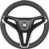 Ultraflex Volante Portofino nero 350mm razze profilo oro Sterzo - Timoneria - 1 PZ - 45.