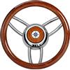 Osculati Volante Bliz legno lucido mogano Sterzo - Timoneria - 1 PZ Osculati - 45.169.05