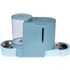 TIAKI Distributore di acqua e crocchette TIAKI, azzurro - fino a 2,65 kg di crocchette / 6 l di acqua