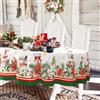Yighty Oval Christmas Tablecloth, 60 x 84In, Poinsettia Snowflake Holiday Decoration, Polyester Waterproof Wrinkle-Resistant Durable for Kitchen, Winter and Home Decor