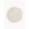 Westwing Collection Tappeto rotondo in cotone fatto a mano con frange Daya