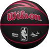 Wilson NBA Team City Collector Chicago Bulls - Pallone da basket 2023/2024, taglia 7, colore: nero/rosso