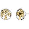 Engelsrufer Orecchini da donna in argento sterling con simbolo dell'albero della vita, chiusura a incastro, senza nichel, 9 mm, 9mm, Argento sterling, Nessuna pietra preziosa