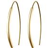 SLUYNZ 925 Orecchini Pendenti in Argento Sterlina per le Donne Ragazze Adolescenti Filo Infila Orecchini a Cerchio Aperti (B-Gold)