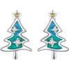 Orecchini Pendenti Albero Di Natale - 5x2 Cm In Lega, Gioielli Tema Festivo Per Donna, Regali E Bomboniere