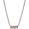 PANDORA Timeless Collana con pavé a doppia fila placcata in oro rosa 14 carati con zirconi cubici trasparenti, Collana