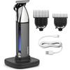 BaByliss Super-X Metal Regolabarba - Regolabarba professionale con lama a T Skeleton in acciaio giapponese, display digitale, batteria al litio, 5 ore di autonomia cordless, impermeabile, T996E
