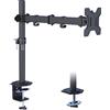 BONTEC Supporto Monitor da Scrivania con Braccio Regolabile per Monitor da 13-32 Pollici, Capacità fino a 9 kg, Rotazione a 360°, Inclinazione e Altezza Regolabili, Montaggio VESA 75/100mm